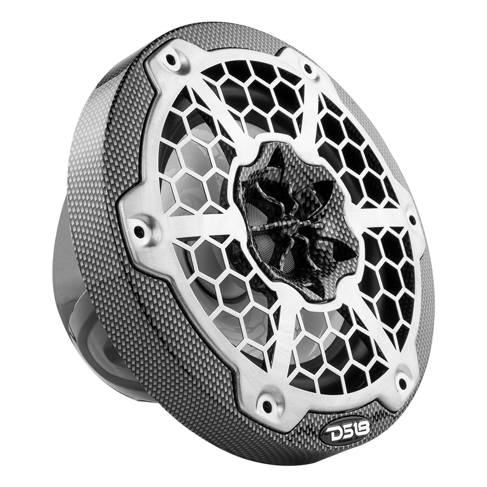 Suncoast Marine and Auto offers DS18 HYDRO 6.5" 2-Way Marine Speakers w/RGB LED Lights 375W - Black Carbon Fiber [CF-65]