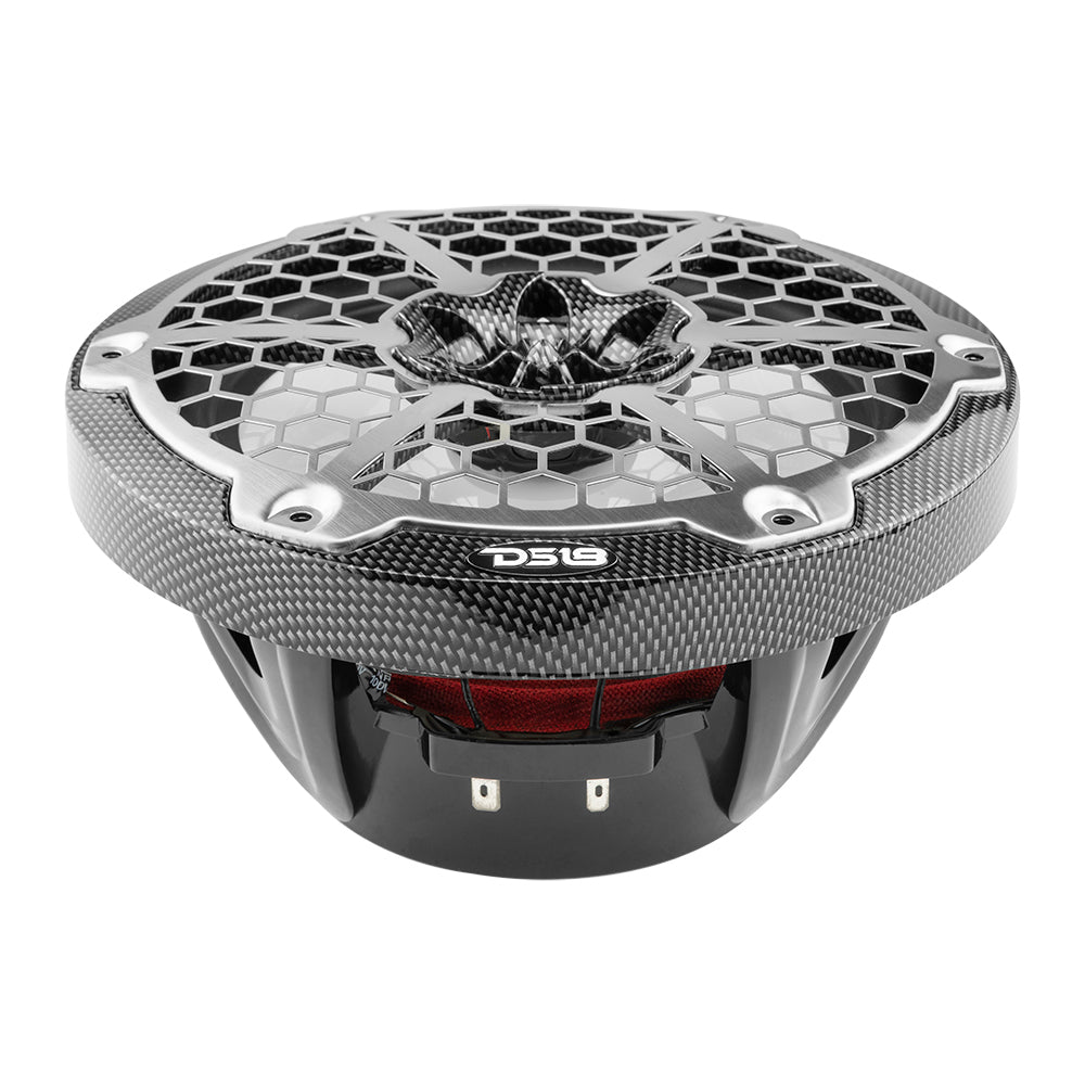 Suncoast Marine and Auto offers DS18 HYDRO 8" 2-Way Marine Speakers w/RGB LED Lights 450W - Black Carbon Fiber [CF-8]