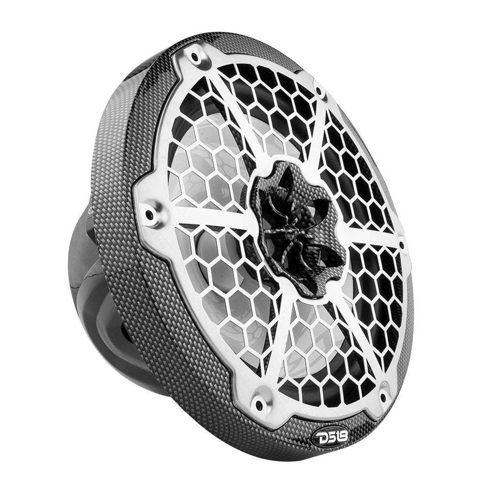 Suncoast Marine and Auto offers DS18 HYDRO 8" 2-Way Marine Speakers w/RGB LED Lights 450W - Black Carbon Fiber [CF-8]