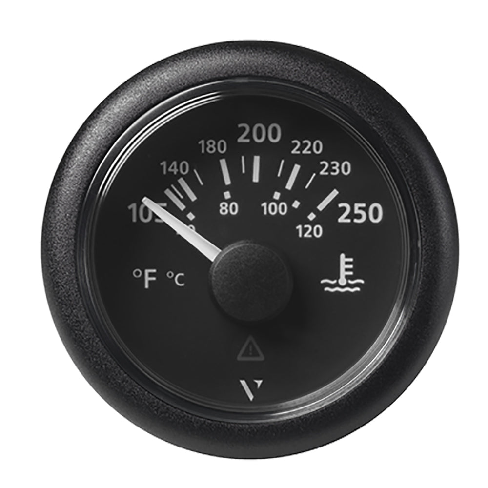 Suncoast Marine and Auto offers Veratron 52MM (2-1/16") ViewLine Water Temperature Gauge - 100-250F - Black Dial Bezel [A2C59514176]