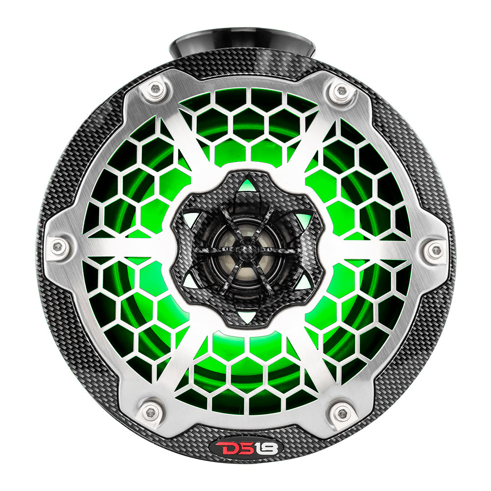 Suncoast Marine and Auto offers DS18 HYDRO 6.5" Compact Wakeboard Pod Tower Speaker w/RGB LED Lights - 375W - Black Carbon Fiber [CF-PS6]