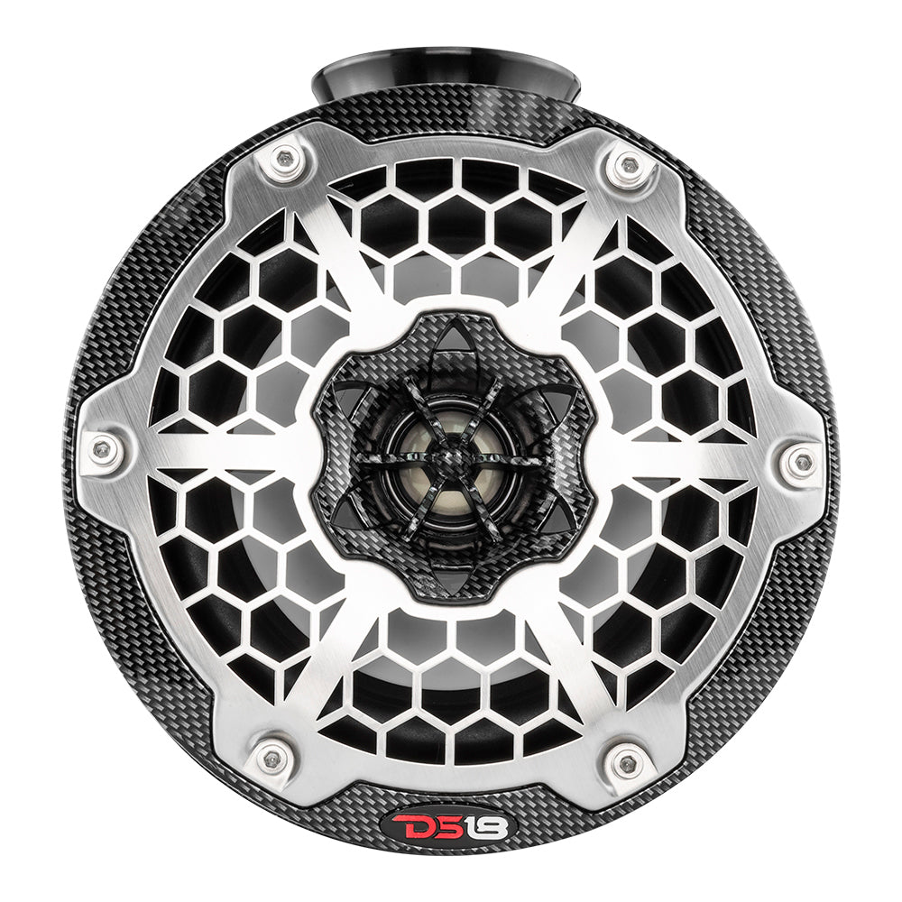 Suncoast Marine and Auto offers DS18 HYDRO 6.5" Compact Wakeboard Pod Tower Speaker w/RGB LED Lights - 375W - Black Carbon Fiber [CF-PS6]