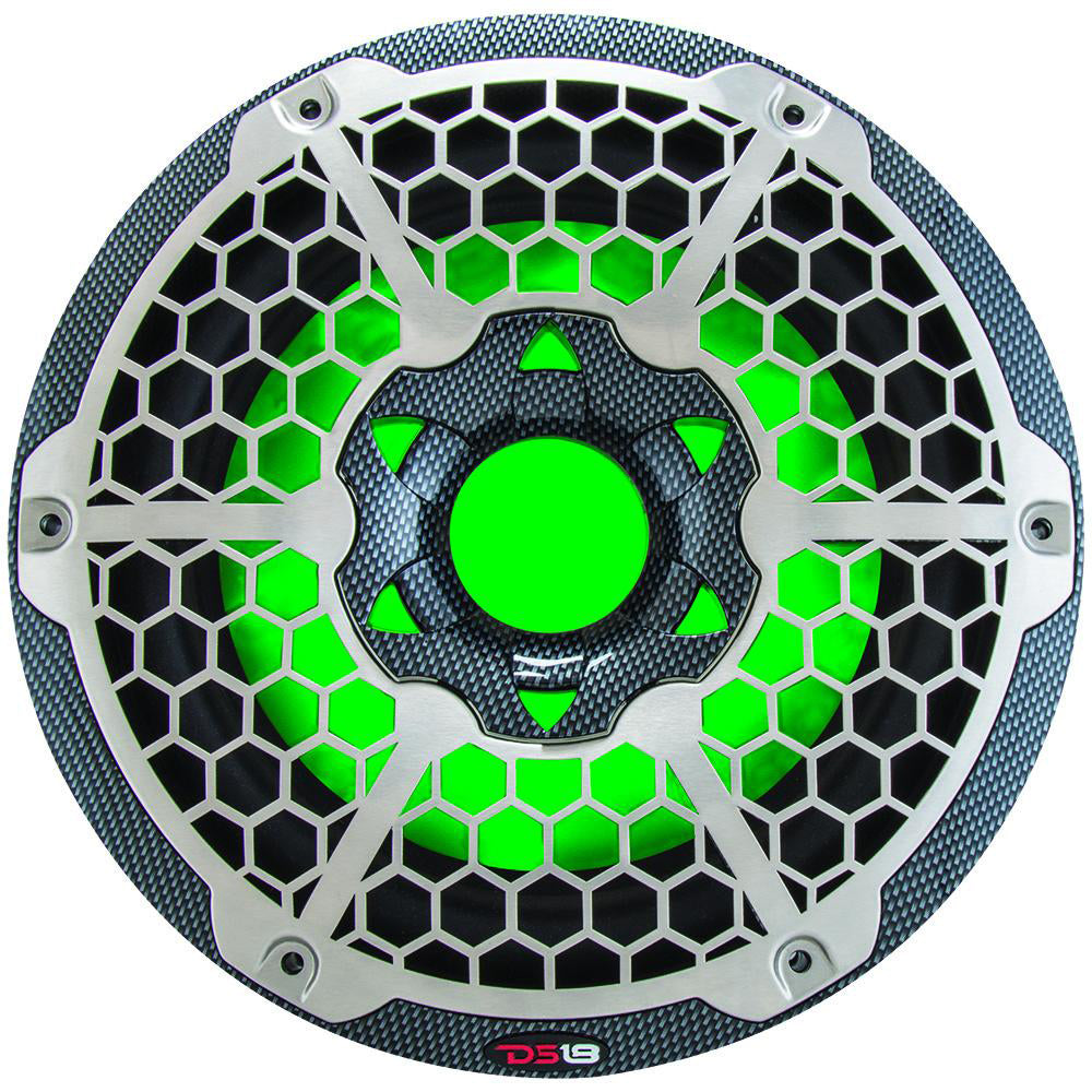 Suncoast Marine and Auto offers DS18 HYDRO 10" Subwoofer w/RGB Lights - 600W - Carbon Fiber [CF-10SUB]