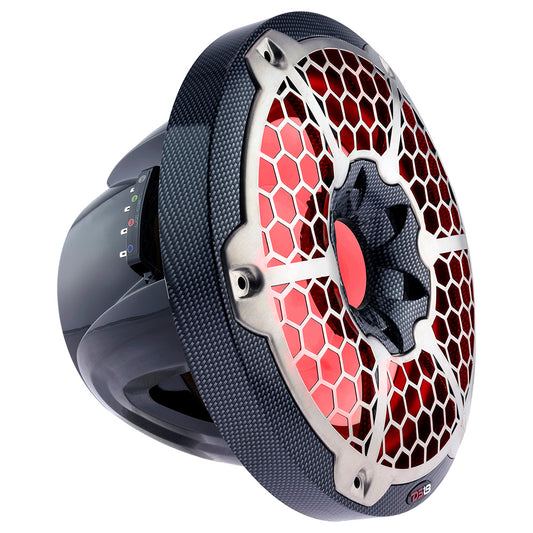 Suncoast Marine and Auto offers DS18 HYDRO 10" Subwoofer w/RGB Lights - 600W - Carbon Fiber [CF-10SUB]