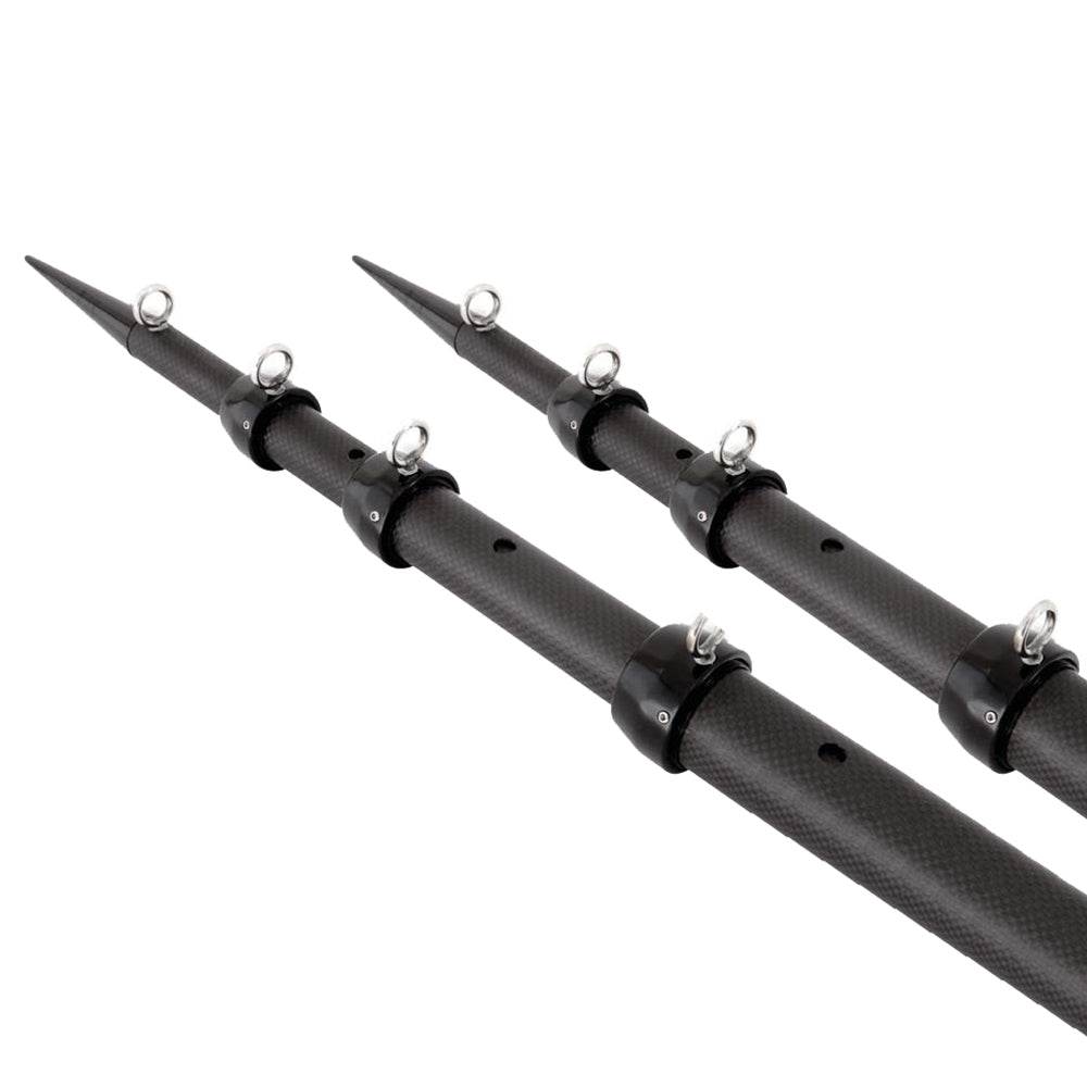 Suncoast Marine and Auto offers Tigress XD 3K Carbon Fiber Telescoping Outrigger Poles - 21 - Matte Black/ Black - Pair [88679-3]