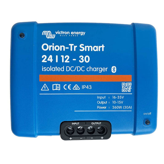 Suncoast Marine and Auto offers Victron Energy Orion-TR Smart 24/12-30 30A (360W) Isolated DC-DC Charger or Power Supply [ORI241236120]