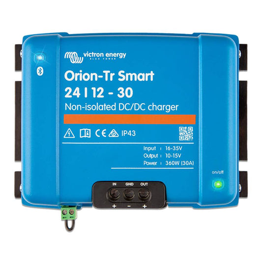 Suncoast Marine and Auto offers Victron Orion-TR Smart 24/12-30 30A (360W) Non-Isolated DC-DC Charger or Power Supply [ORI241236140]