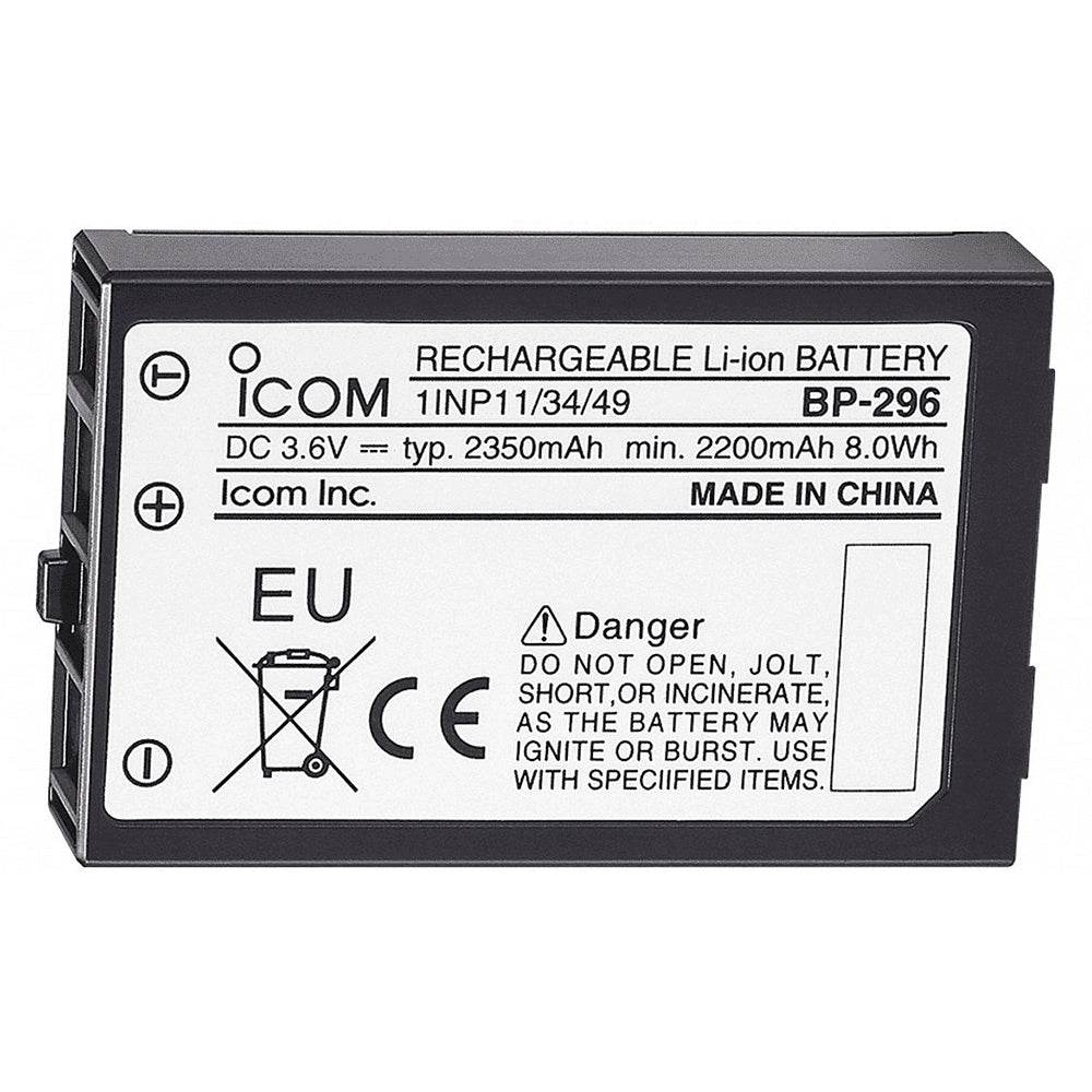 Suncoast Marine and Auto offers Icom BP-296 Li-Ion Battery - 3.6V - 2350mAh f/M37 [BP296]