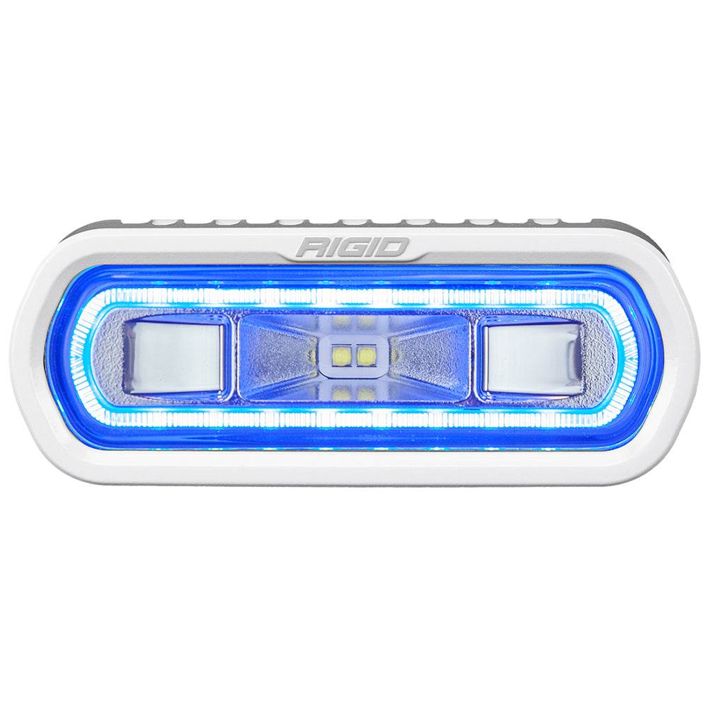 Suncoast Marine and Auto offers RIGID Industries SR-L Series Marine Spreader Light - White Surface Mount - White Light w/Blue Halo [51101]