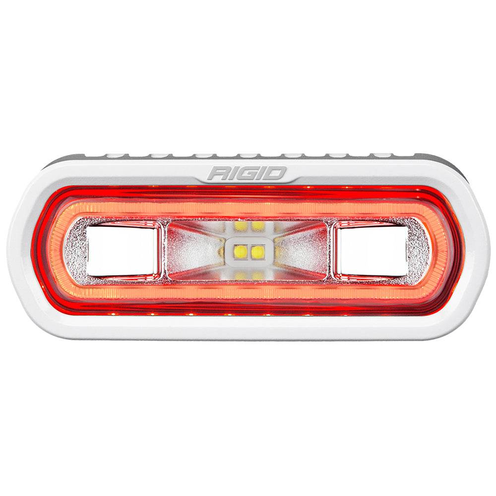 Suncoast Marine and Auto offers RIGID Industries SR-L Series Marine Spreader Light - White Surface Mount - White Light w/Red Halo [51102]