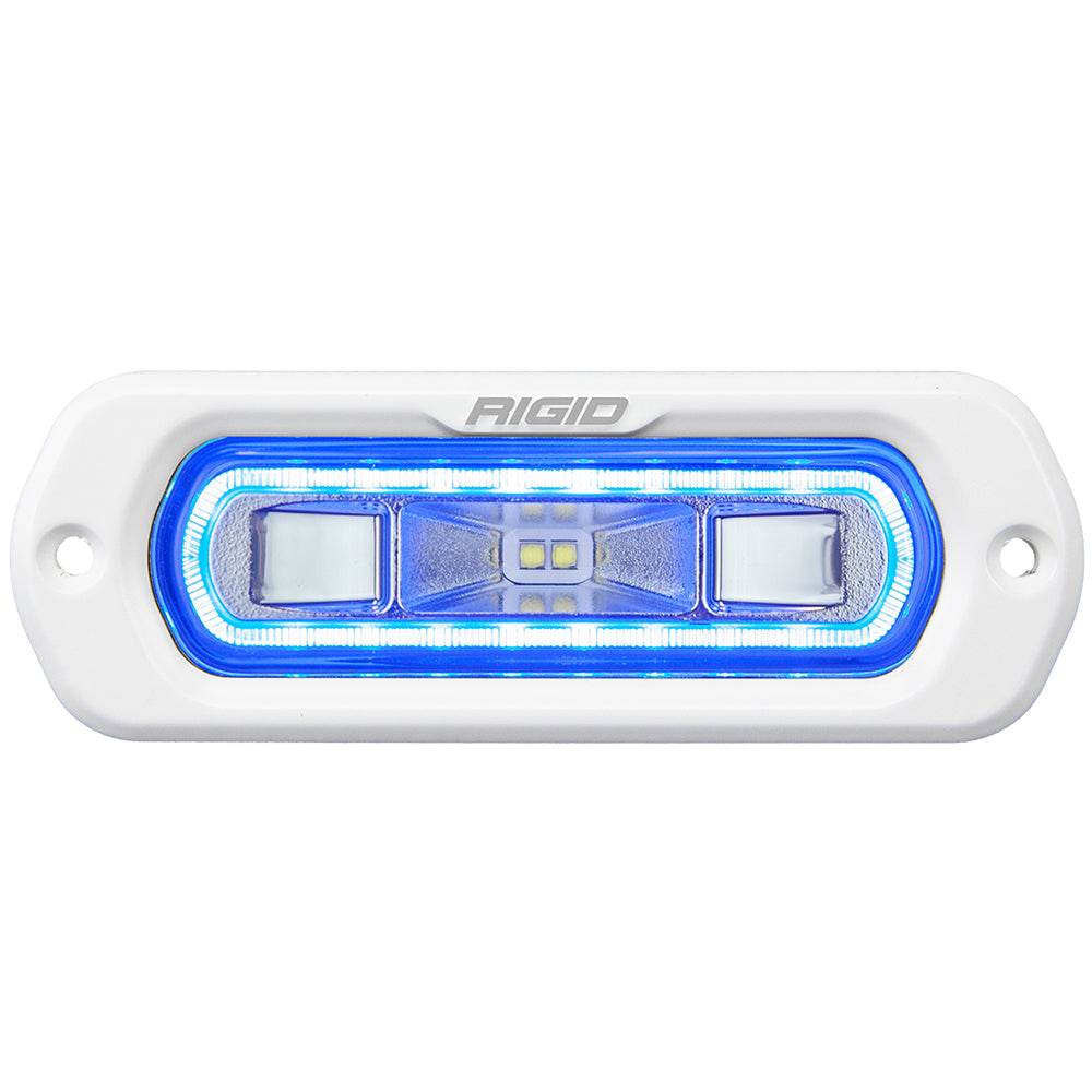 Suncoast Marine and Auto offers RIGID Industries SR-L Series Marine Spreader Light - White Flush Mount - White Light w/Blue Halo [51201]