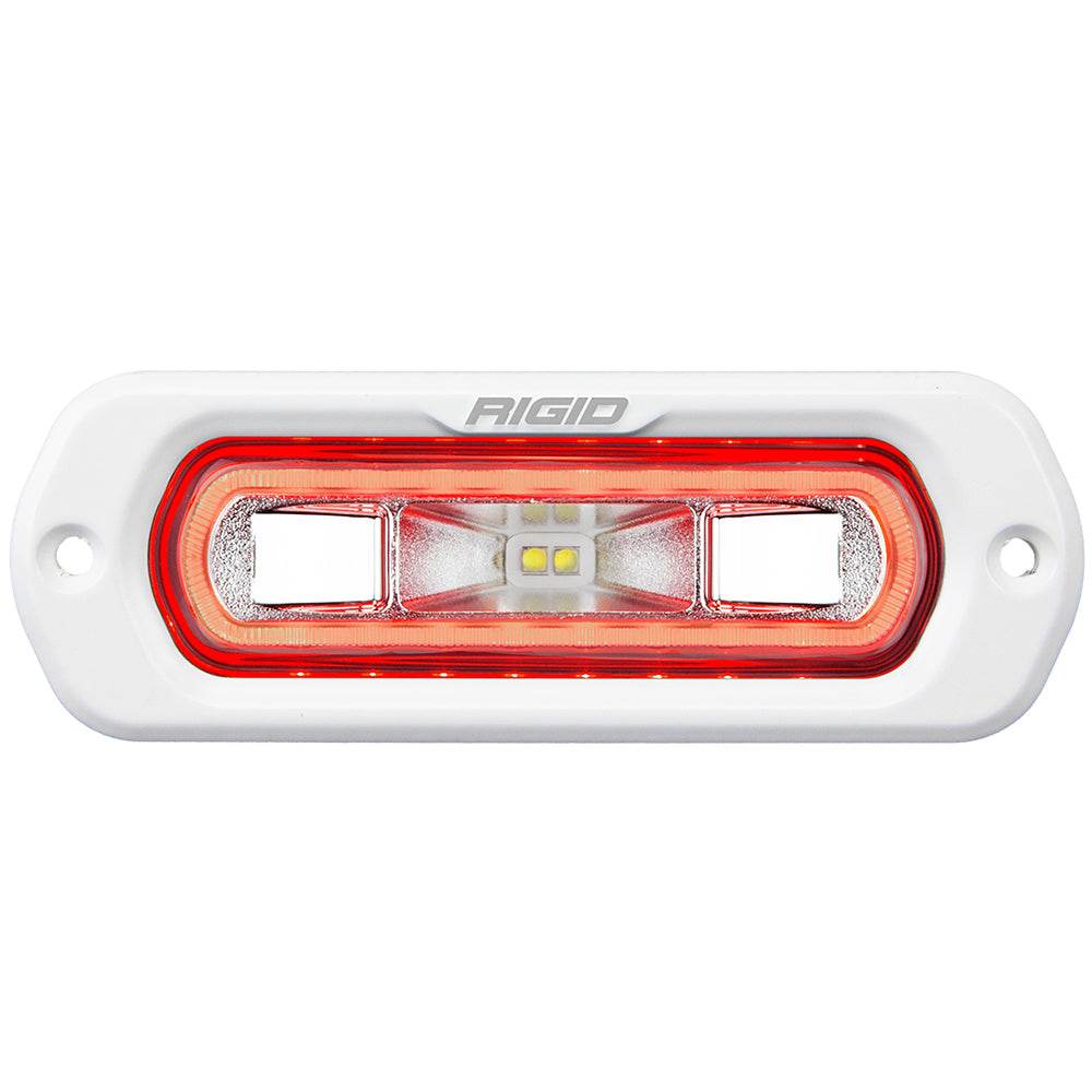 Suncoast Marine and Auto offers RIGID Industries SR-L Series Marine Spreader Light - White Flush Mount - White Light w/Red Halo [51202]