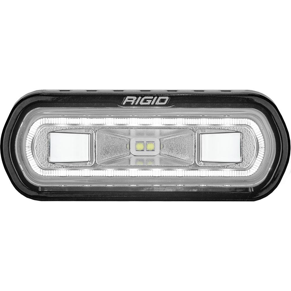 Suncoast Marine and Auto offers RIGID Industries SR-L Series Marine Spreader Light - Black Surface Mount - White Light w/White Halo [52100]