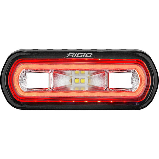 Suncoast Marine and Auto offers RIGID Industries SR-L Series Marine Spreader Light - Black Surface Mount - White Light w/Red Halo [52102]