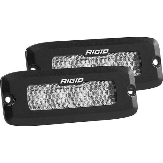 Suncoast Marine and Auto offers RIGID Industries SR-Q Series PRO Spot Diffused LED - Flush Mount - Pair - Black [925513BLK]