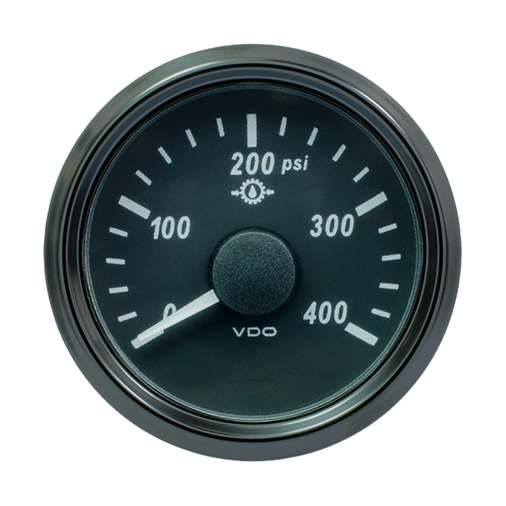 Suncoast Marine and Auto offers VDO SingleViu 52mm (2-1/16") Oil Pressure Gauge - 400 PSI - 0-180 Ohm [A2C3833500030]