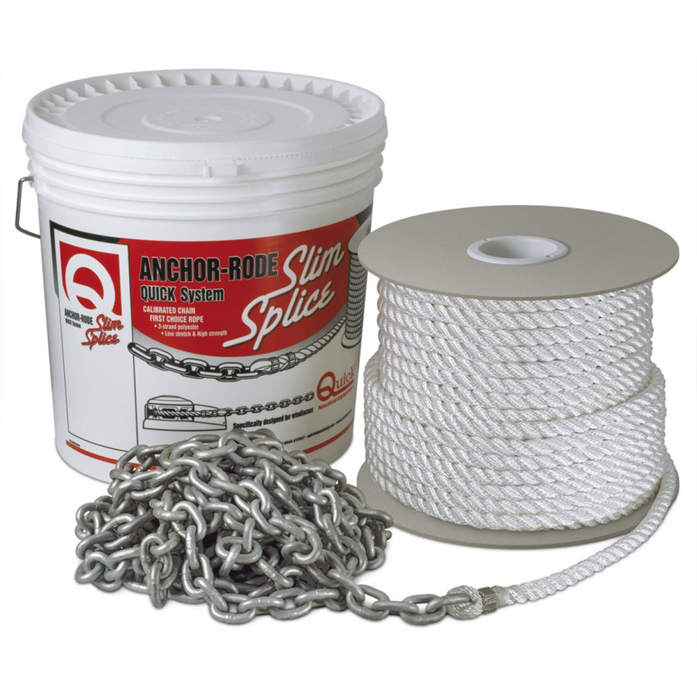 Suncoast Marine and Auto offers Quick Anchor Rode 25 - 8mm Chain - 200 - 9/16" 3 Plait Rope [FVC080391220Q00]