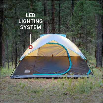 Suncoast Marine and Auto offers Coleman OneSource Rechargeable 4-Person Camping Dome Tent w/Airflow System LED Lighting [2000035457]