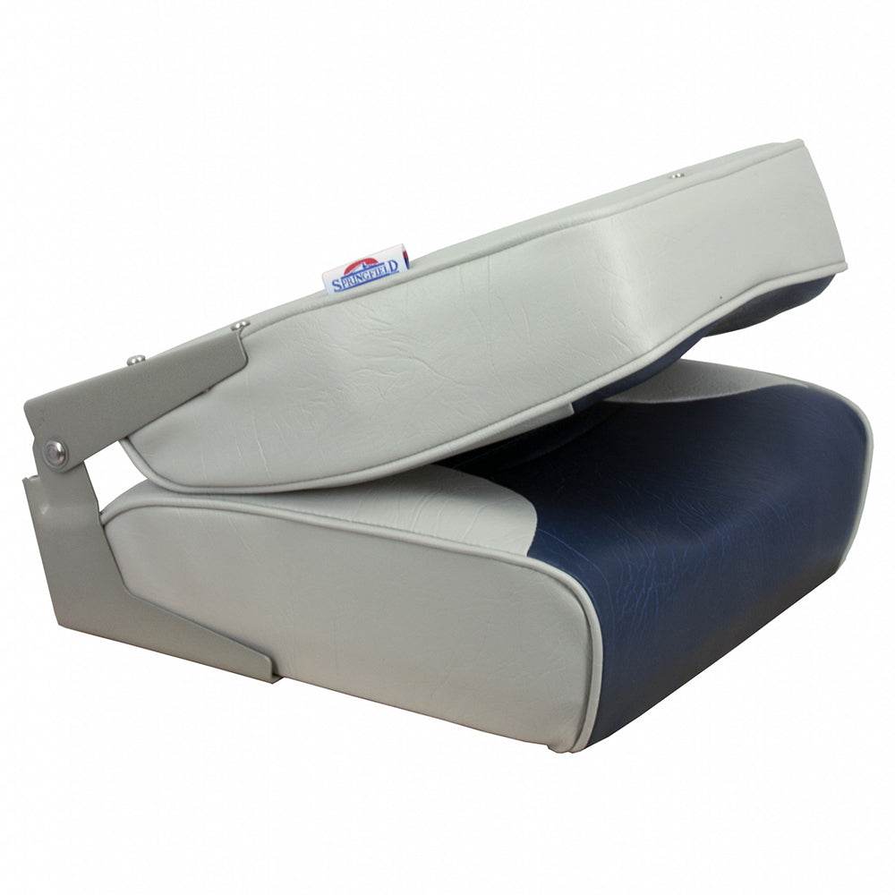 Suncoast Marine and Auto offers Springfield Economy Multi-Color Folding Seat - Grey/Blue (1040651)