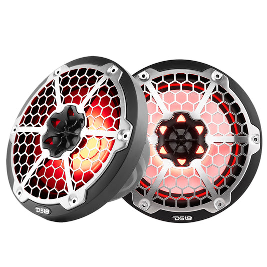 Suncoast Marine and Auto offers DS18 New Edition HYDRO 8" 2-Way Marine Speakers w/RGB LED Lighting 375W - Black [NXL-8M/BK]