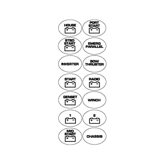 Suncoast Marine and Auto offers BEP Battery Switch Label Sheet [713]