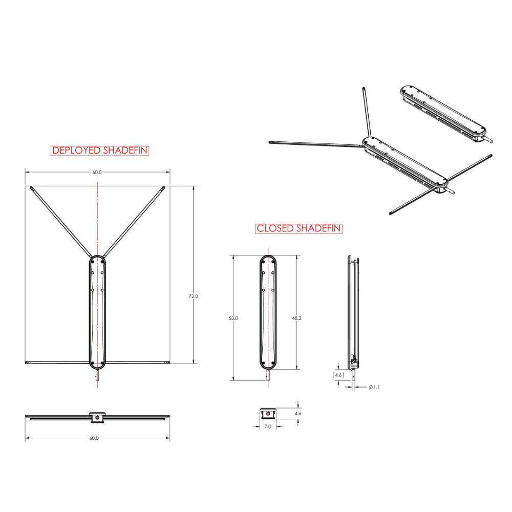 Suncoast Marine and Auto offers TACO ShadeFin w/White Fabric, Case Fixed Rod Holder Mount Kit [T10-3000-3]