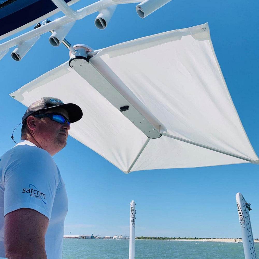 Suncoast Marine and Auto offers TACO ShadeFin w/White Fabric, Case Fixed Rod Holder Mount Kit [T10-3000-3]