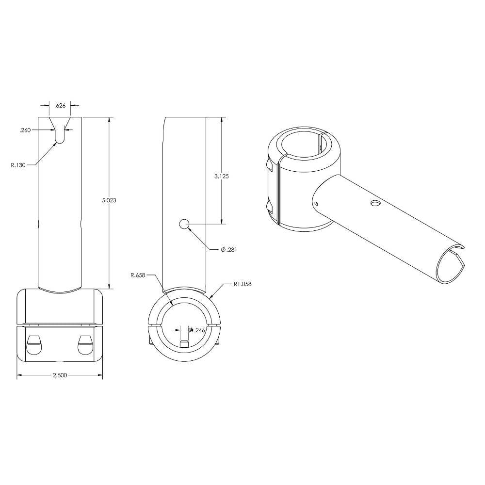 Suncoast Marine and Auto offers TACO ShadeFin Fixed Clamp-On Mount [T10-3000-11]