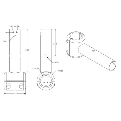 Suncoast Marine and Auto offers TACO ShadeFin Fixed Clamp-On Mount [T10-3000-11]