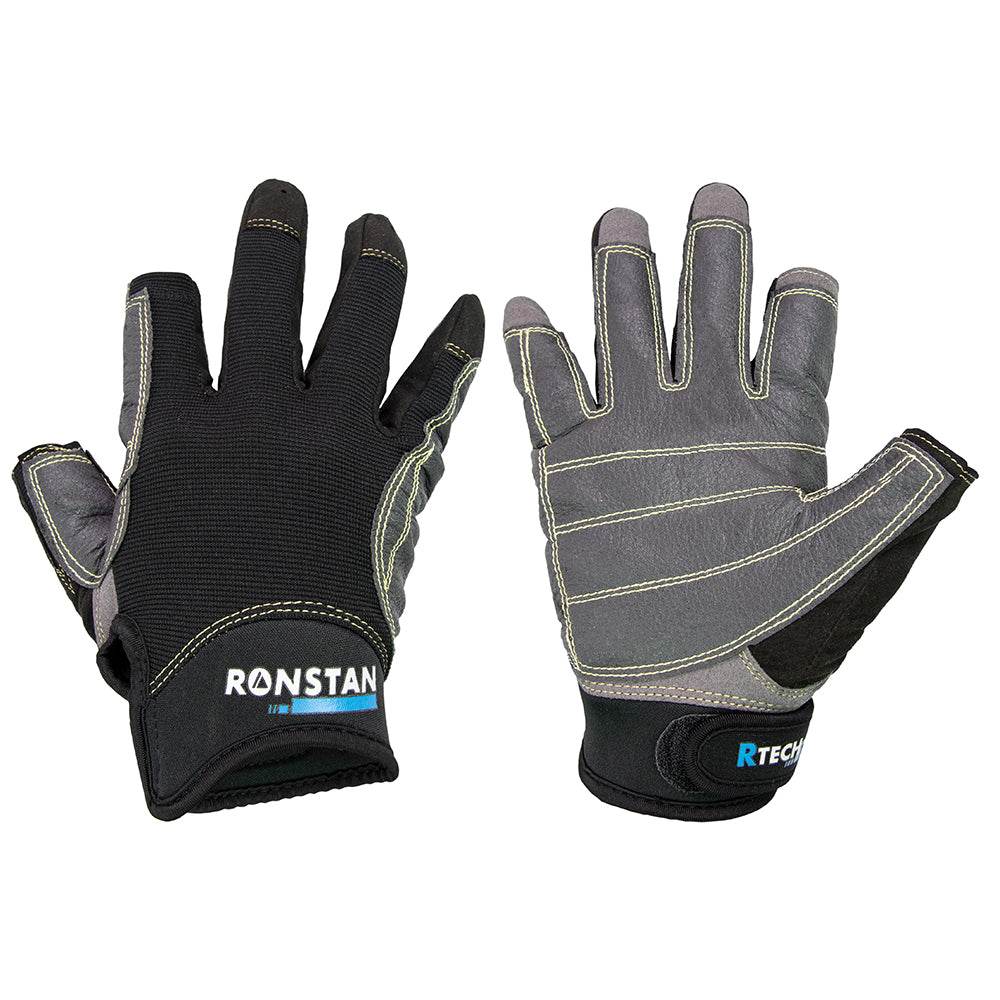 Suncoast Marine and Auto offers Ronstan Sticky Race Gloves - 3-Finger - Black - XS [CL740XS]