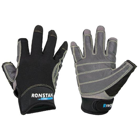 Suncoast Marine and Auto offers Ronstan Sticky Race Gloves - 3-Finger - Black - L [CL740L]