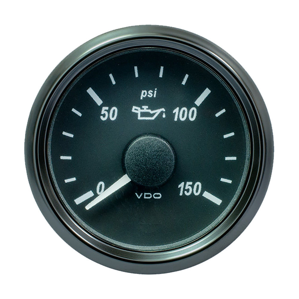 Suncoast Marine and Auto offers VDO SingleViu 52mm (2-1/16") Oil Pressure Gauge - 150 PSI - 0-180 Ohm [A2C3833300030]