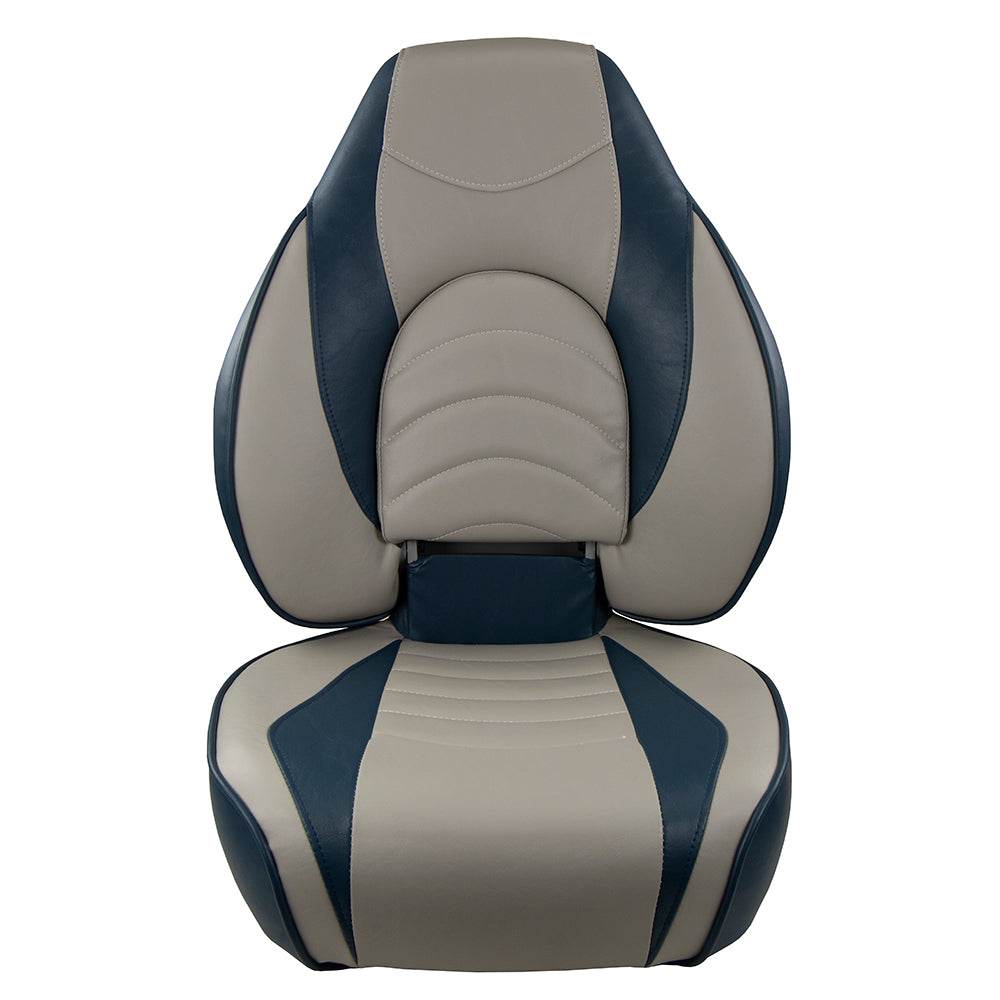 Suncoast Marine and Auto offers Springfield Fish Pro High Back Folding Seat - Blue/Grey (1041631-1)