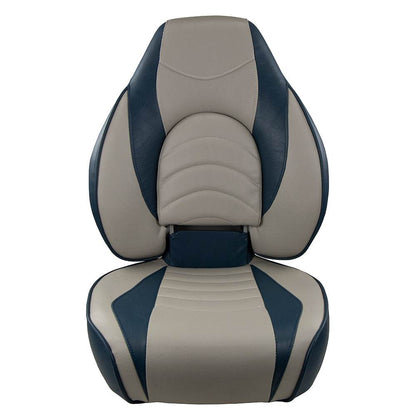 Suncoast Marine and Auto offers Springfield Fish Pro High Back Folding Seat - Blue/Grey (1041631-1)