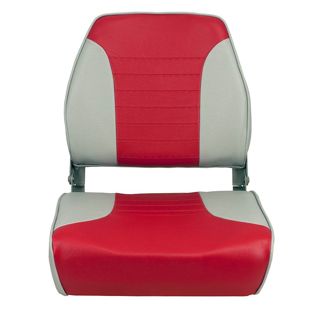 Suncoast Marine and Auto offers Springfield Economy Multi-Color Folding Seat - Grey/Red (1040655)