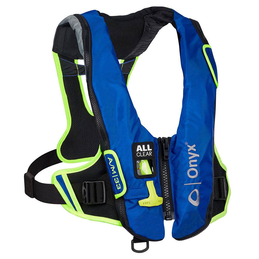 Suncoast Marine and Auto offers Onyx Impulse A/M-33 All Clear Auto/Manual Inflatable Life Jacket - Blue [132800-500-004-21]