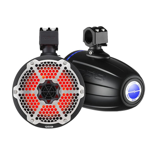 Suncoast Marine and Auto offers DS18 Hydro 6.5" Neodymium Wakeboard Speakers w/1" Driver and RGB LED Lights - 450W - Black [NXL-X6TPNEO/BK]