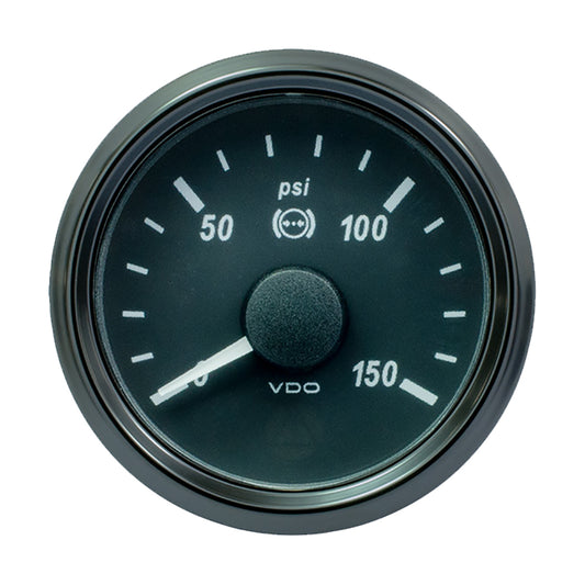 Suncoast Marine and Auto offers VDO SingleViu 52mm (2-1/16") Brake Pressure Gauge - 150 PSI - 0-180 Ohm [A2C3833480030]