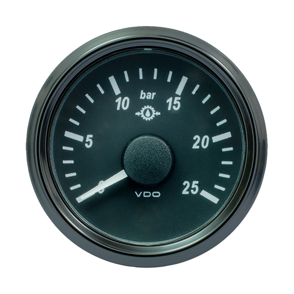 Suncoast Marine and Auto offers VDO SingleViu 52mm (2-1/16") Gear Oil Pressure Gauge - 25 Bar - 0-180 Ohm [A2C3833460030]