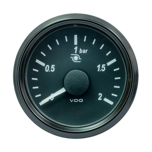 Suncoast Marine and Auto offers VDO SingleViu 52mm (2-1/16") Turbo Pressure Gauge - 2 Bar - 0-180 Ohm [A2C3833490030]