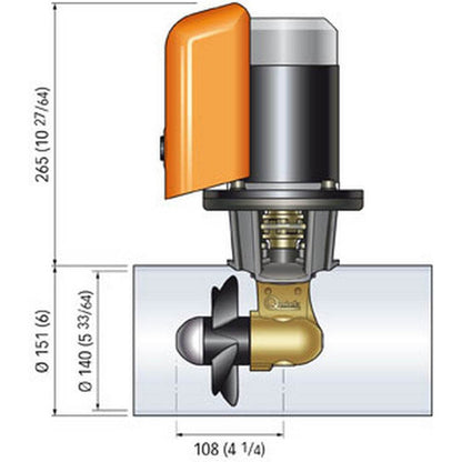 Suncoast Marine and Auto offers Quick Bow Thruster BTQ 140-30 30KGF - 12V - D140 - 1.5kW [FGBT14030120T00]