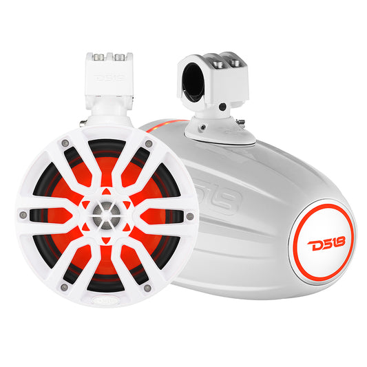 Suncoast Marine and Auto offers DS18 X Series HYDRO 6.5" Wakeboard Pod Tower Speaker w/RGB LED Light - 300W - White [NXL-X6TP/WH]