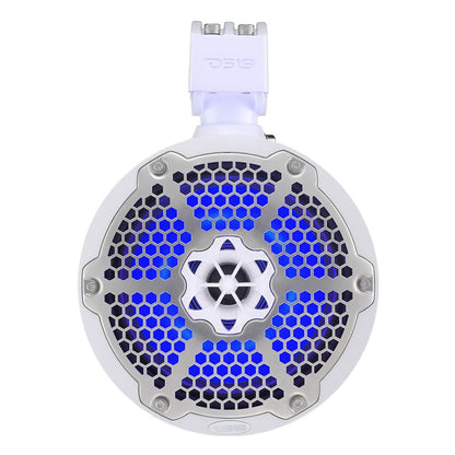 Suncoast Marine and Auto offers DS18 Hydro 6.5" Neodymium Wakeboard Speakers with 1" Driver and RGB LED Lights - 450W - White [NXL-X6TPNEO/WH]