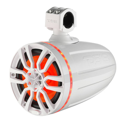 Suncoast Marine and Auto offers DS18 X Series HYDRO 8" Wakeboard Pod Tower Speaker w/RGB LED Light - 375W - White [NXL-X8TP/WH]