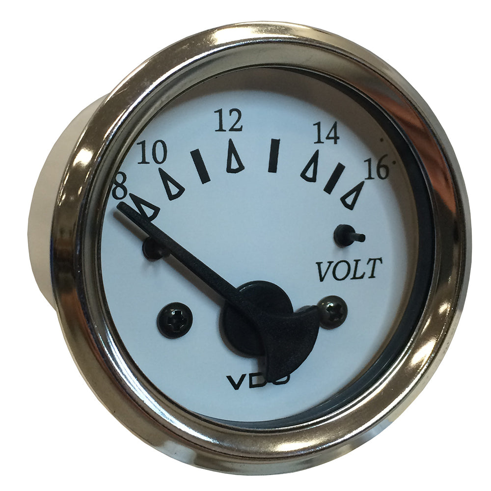 Suncoast Marine and Auto offers VDO Cockpit Marine 52MM (2-1/16") Voltmeter - White Dial/Chrome Bezel [332-15282]