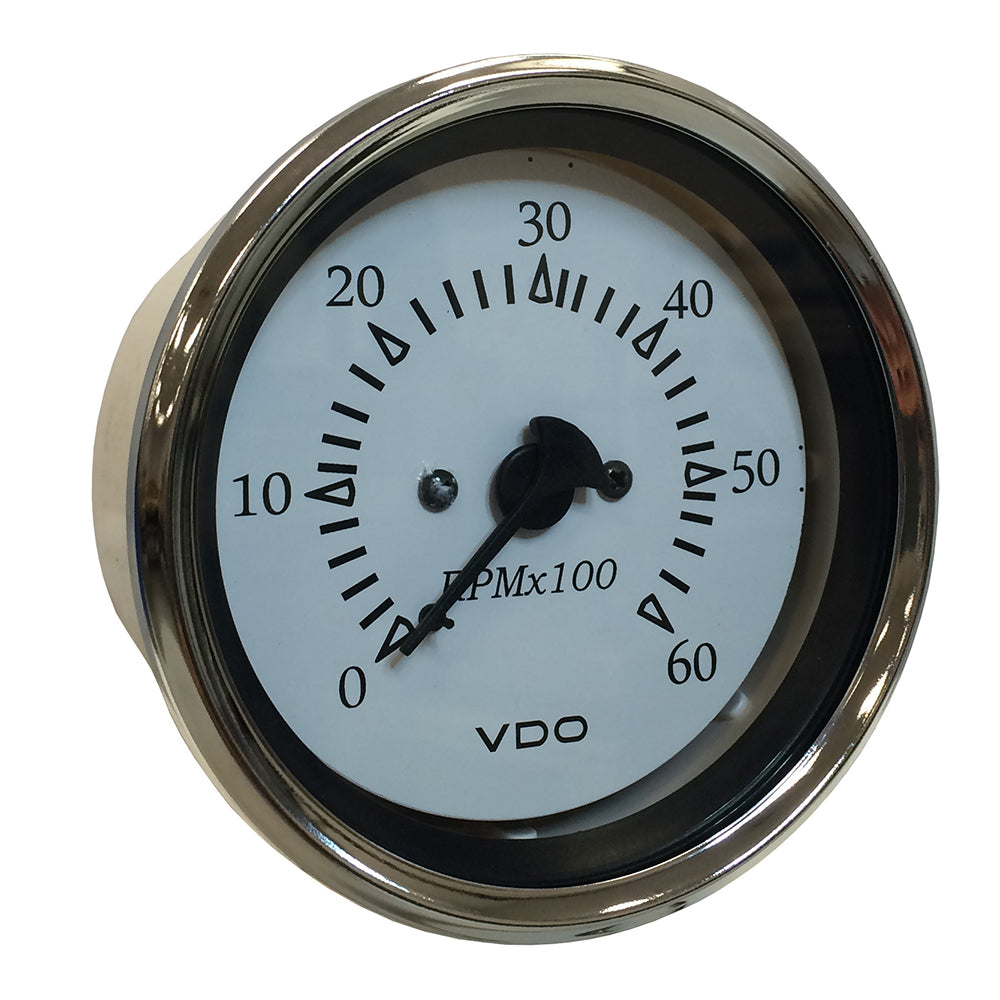 Suncoast Marine and Auto offers VDO Cockpit Marine 85MM (3-3/8") Sterndrive Tachometer - White Dial/Chrome Bezel [333-15274]