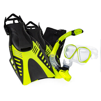 Suncoast Marine and Auto offers Aqua Leisure Dyna Adult 5-Piece Dive Set - Adult Size M/L Mens 4.5-8.5/Ladies 5.5-9.5 [DPX18230S3M]