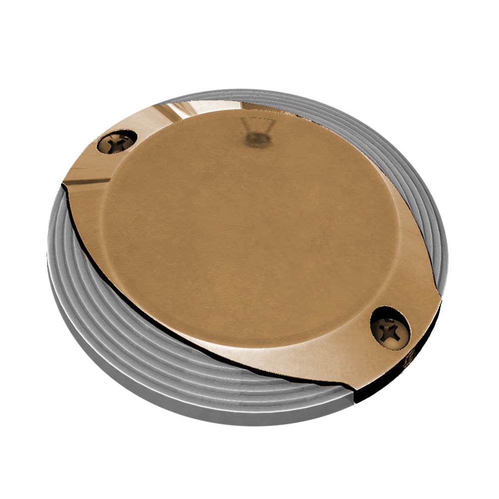 Suncoast Marine and Auto offers Lumitec Scallop Surface Mount Pathway Light - Spectrum RGBW/Warm White - Bronze Finish [101673]