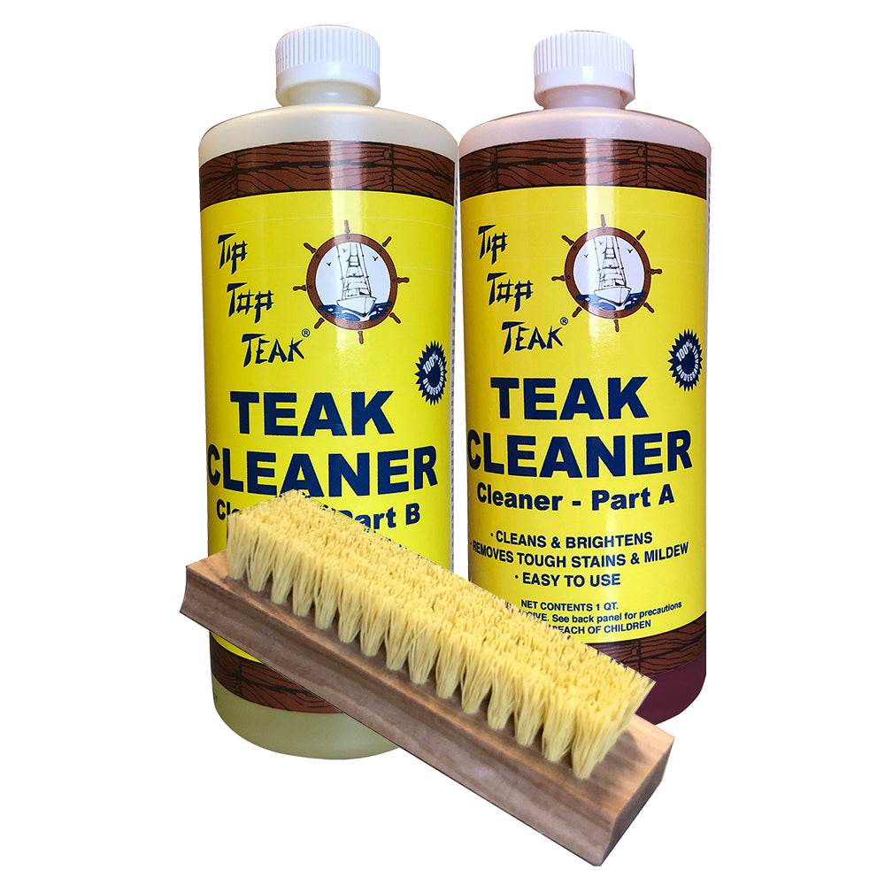 Suncoast Marine and Auto offers Tip Top Teak Cleaner Kit Part A Part B w/Brush [TK860]