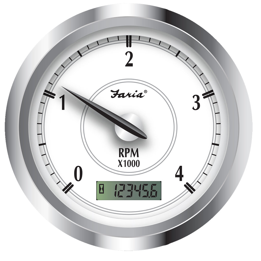 Suncoast Marine and Auto offers Faria Newport SS 4" Tachometer w/Hourmeter f/Diesel w/Mech Take Off - 4000 RPM [45007]